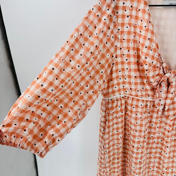 Greylin Collection Dorothy Daisy Gingham Mini Dress Women’s Size Large - Picture 6 of 9